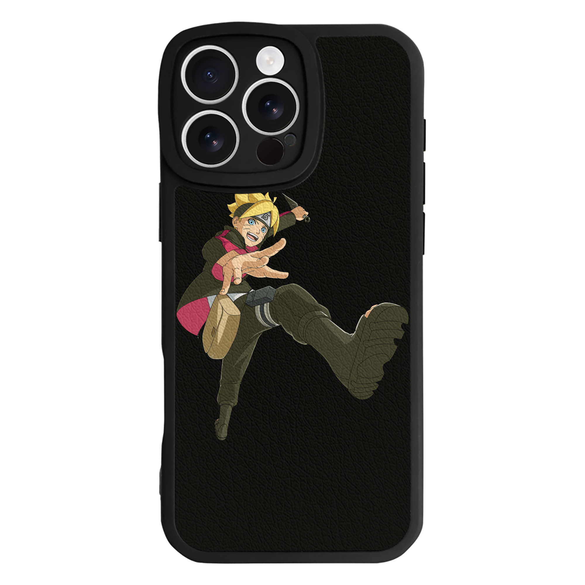 （画像用） NARUTO -ナルト- うずまき ボルト Uzumaki Boruto 【iPhone 16シリーズ対応】シリコンスマホケース（レザー調） 材質：シリコン